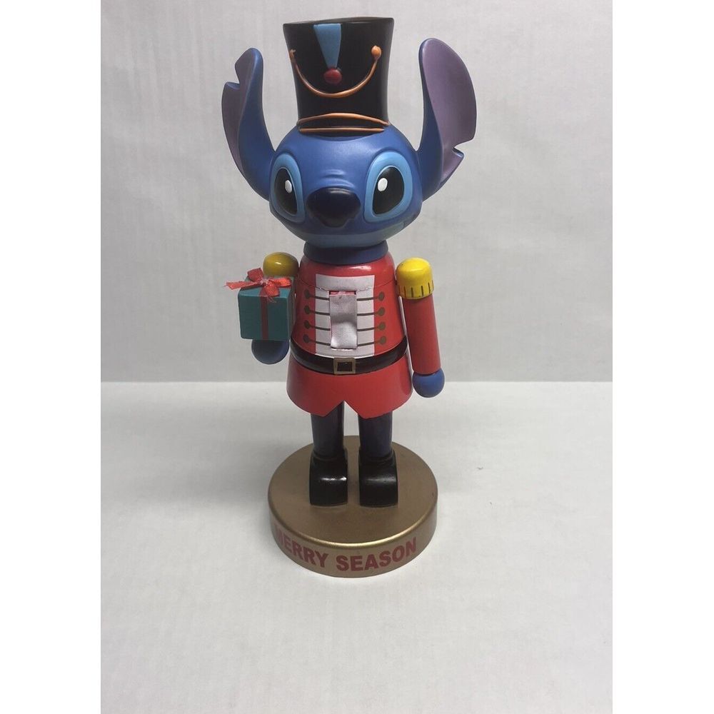 Rare Disney STITCH Christmas 2024 11.5" Wooden NUTCRACKER - NEW